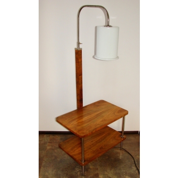 oryginalna lampa podłogowa Art Deco z epoki PRL